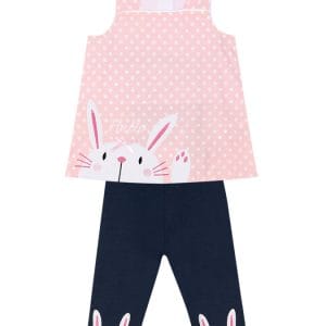 Hello Rabbit Pink Tunic Set - الصورة 3