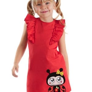 Ladybug Girl Red Poplin Dress - الصورة 1