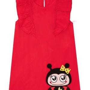Ladybug Girl Red Poplin Dress - الصورة 3
