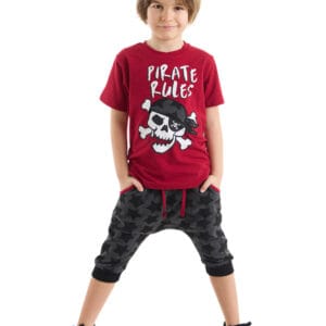 ⁦Pirate Rules Boy T-shirt&Harem Pants Set⁩ - الصورة ⁦1⁩