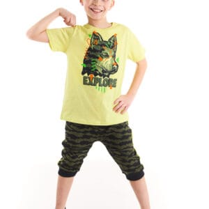 Explorer Wolf Boy T-shirt&Harem Pants Set - الصورة 1
