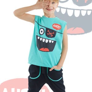 AHOY boy t-shirt hood shorts team - Image 1