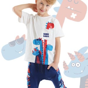 ⁦Dino Dudes Boys T-shirt Kapri Shorts Team⁩ - الصورة ⁦1⁩